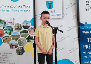 Ignacy podczas recytacji