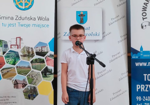 Franek B. podczas recytacji