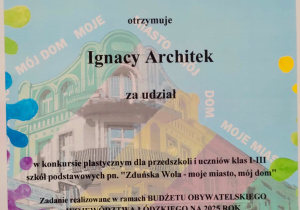 dyplom Ignacego Architeka