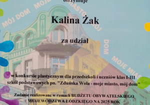 dyplom Kaliny Żak