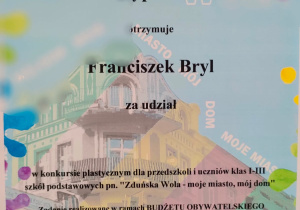 dyplom Franciszka Bryla