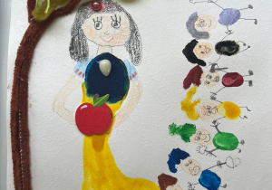 ilustracja do bajki "Królewna Śnieżka"