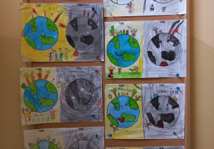 plakaty indywidualne dzieci o Ziemi