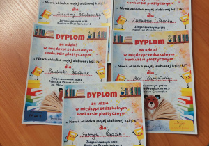 dyplomy dla uczestników konkursu