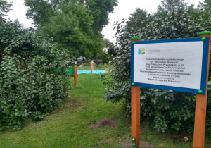 tablica informacyjna nt. punktu dydaktycznego